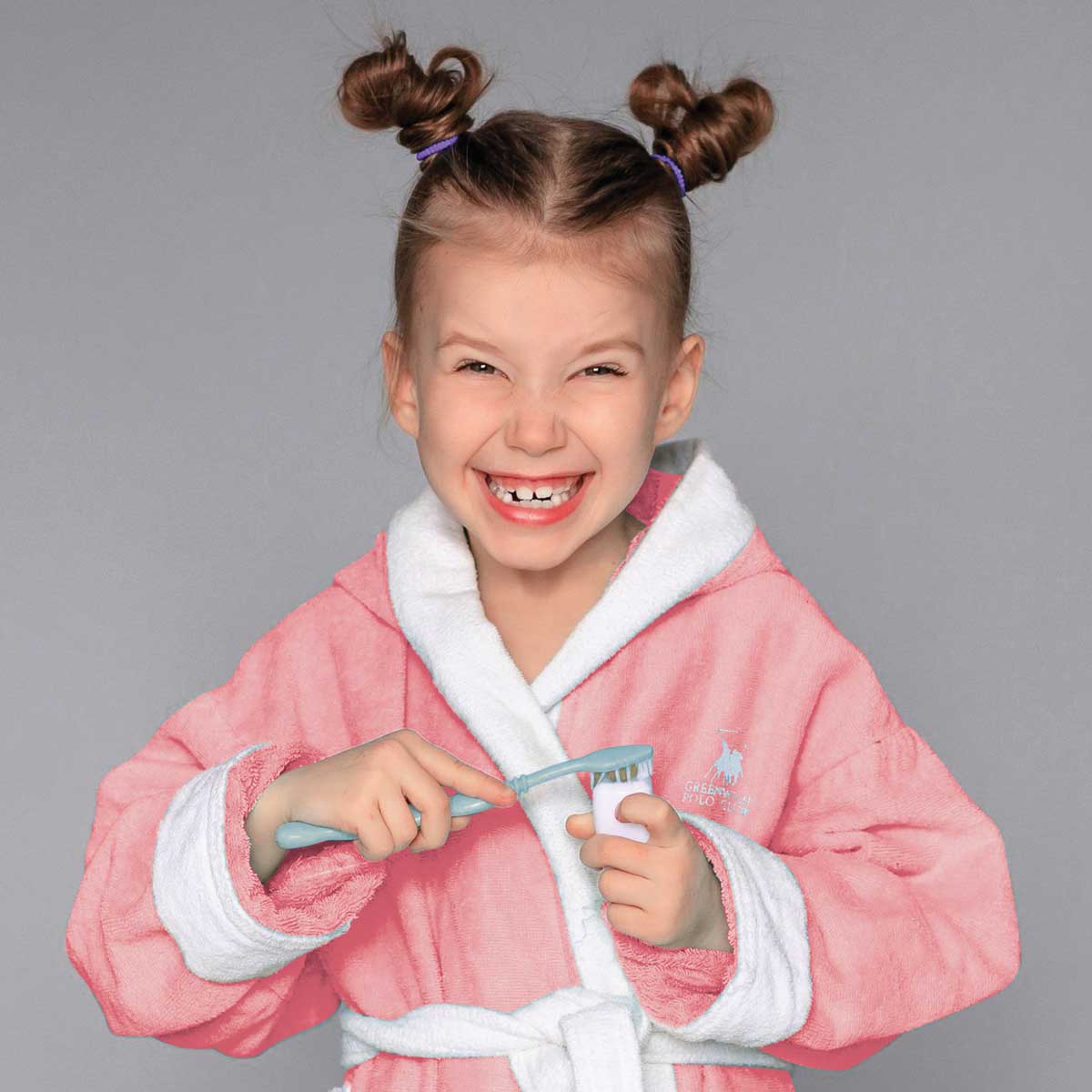 Kids Bathrobe / 8607 / 4-6y / POLO FUXIA