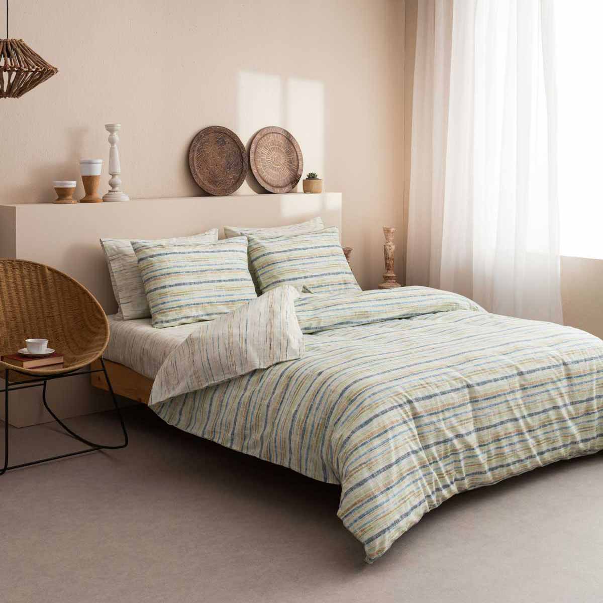 Quilt Cover Milos 1 L6313 Green Based